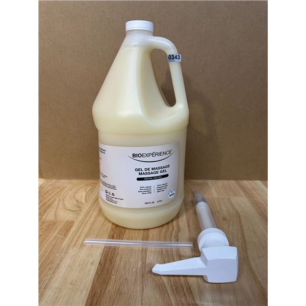 Lot of 1 3.78 Litre Bottle of BioExperience Massage Gel