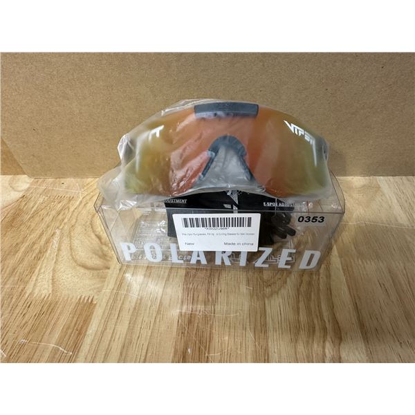 Lot of 1 Pair of Polarized Pit Viper Sun Glasses - Orange/Red