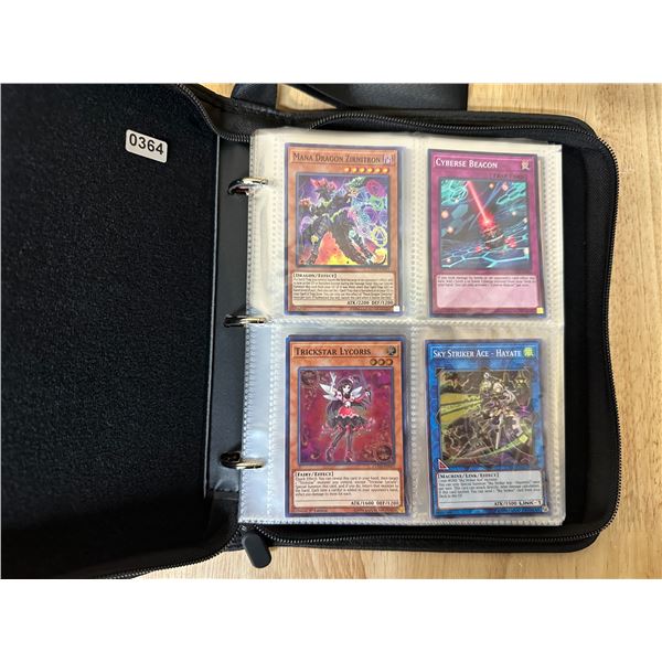 Lot of 1 Leather Binder with 100 Assorted YuGiOh Cards