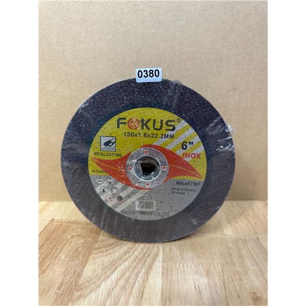 Lot of 1 Pack of 25 6" Metal Cutting Grinder Discs