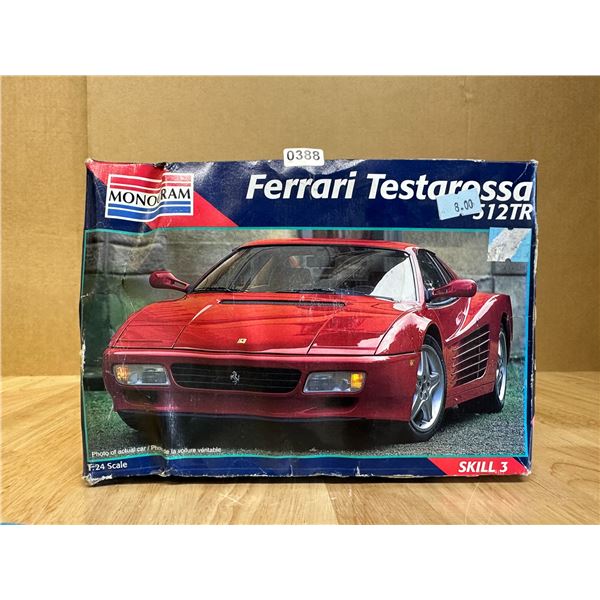 Lot of 1 Ferrari Testarossa 1:24 Scale Level 3 Model Kit