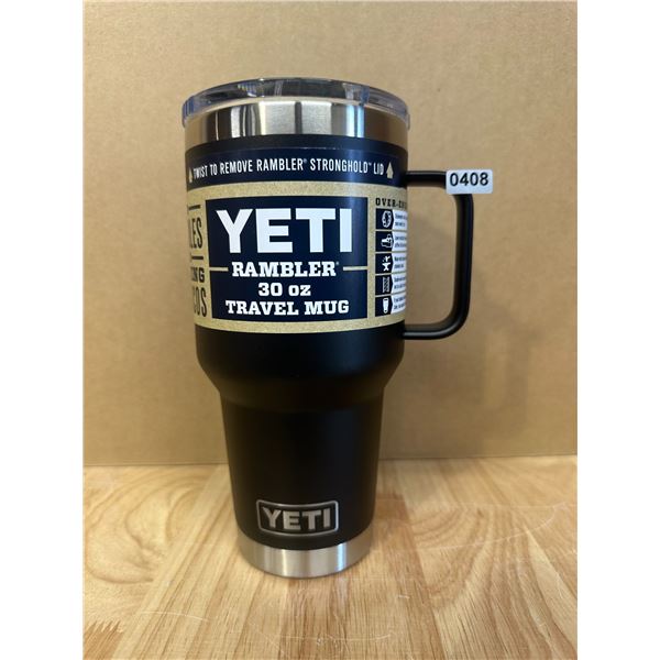 Lot of 1 Black Yeti 30oz Rambler Travel Mug