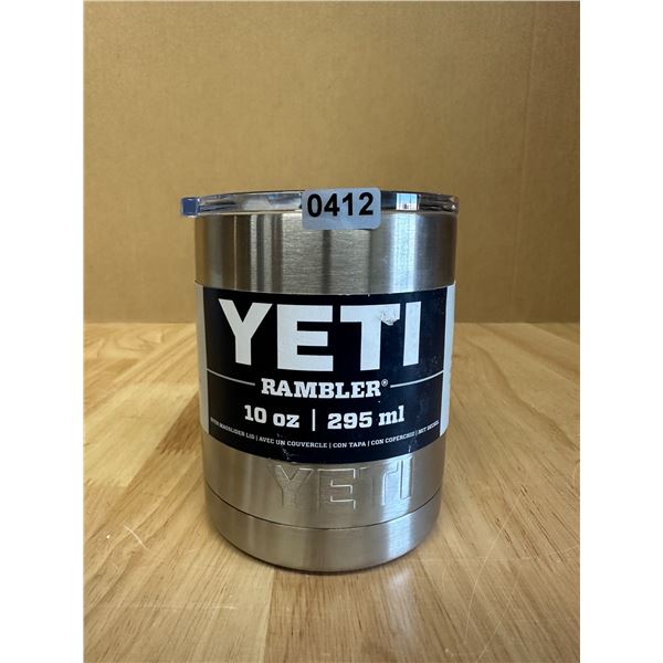Lot of 1 Silver 10oz/295ml Yeti Rambler Cup/Mug