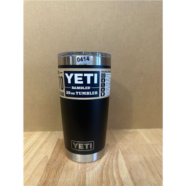 Lot of 1 Black Yeti Rambler Tumbler 20oz