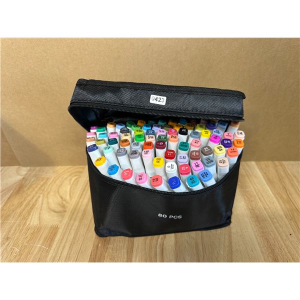 Lot of 1 Bag of 80PCS Assorted Color Artist Markers