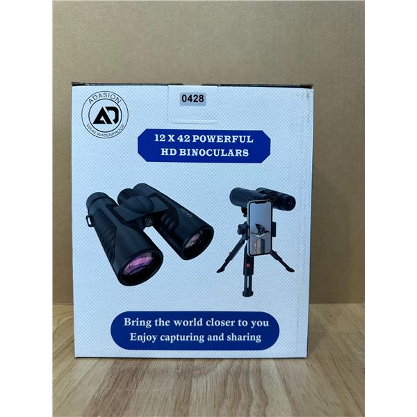 Lot of 1 12x42 Powerful HD Binoculars with Case and Accessories