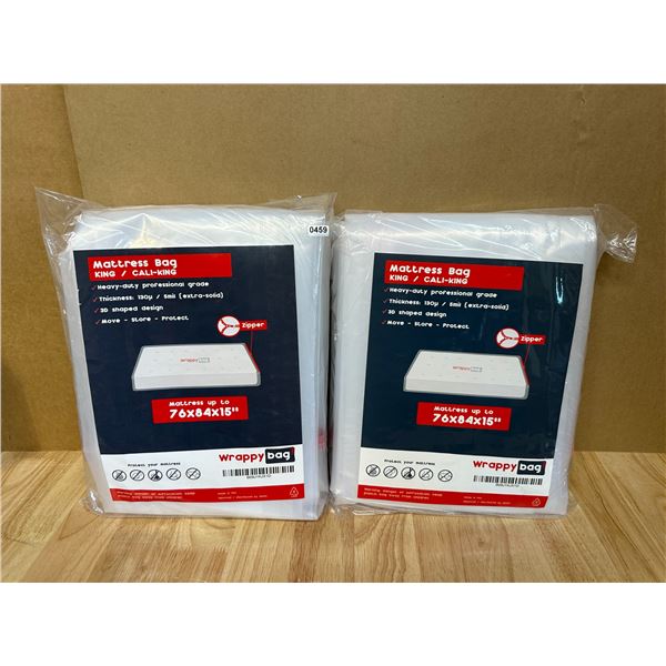 Lot of 2 WrappyBag Mattress Bags for California King/King