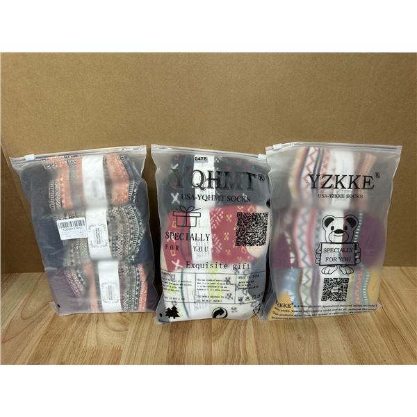 Lot of 3 5Packs of Women's Wool Crew Socks