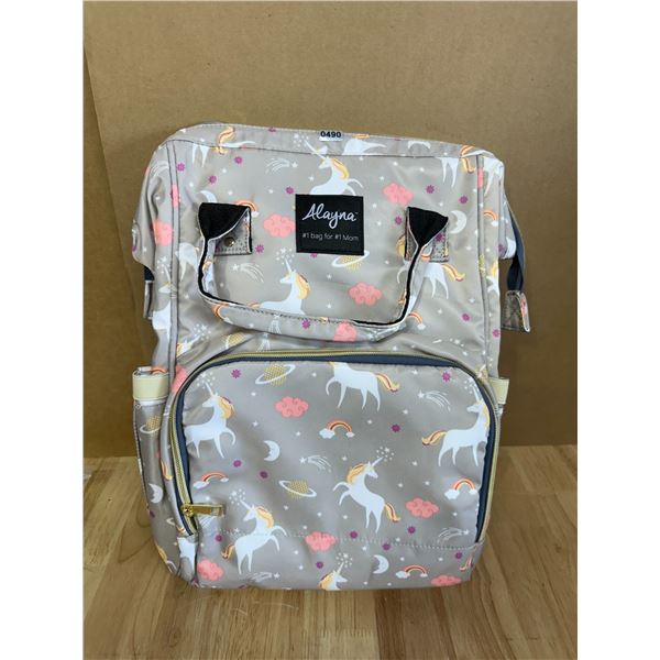 Lot of 1 Alayna Unicorn Insulated Backpack/Diaper Bag