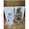 Image 2 : Lot of 2 Buddha Solar Statues