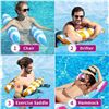 Image 2 : Lot of 2 Packs of Inflatable Pool Floats/Pool Loungers - 2 per pack/4 Total - Brand New!
