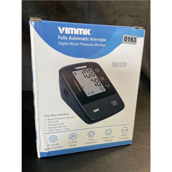 Lot of 1 Vimmk Fully Automatic Arm-Type Digital Blood Pressure Monitor - Brand New!