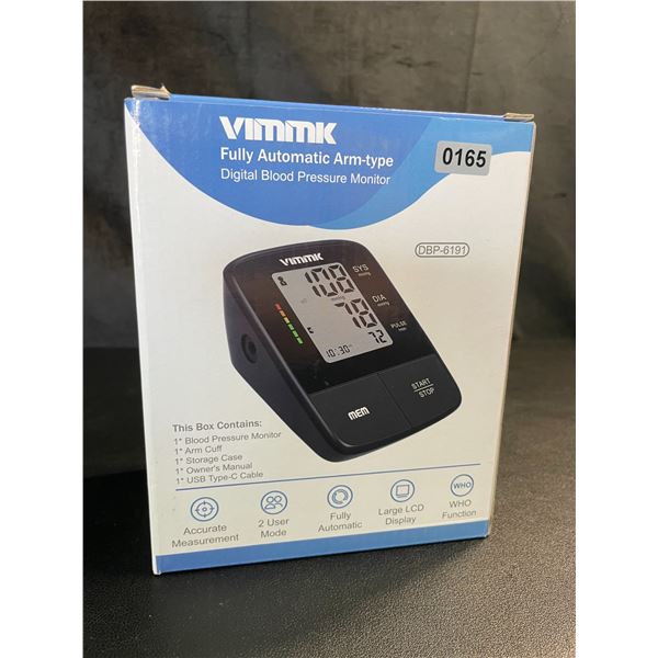 Lot of 1 Vimmk Fully Automatic Arm-Type Digital Blood Pressure Monitor - Brand New!
