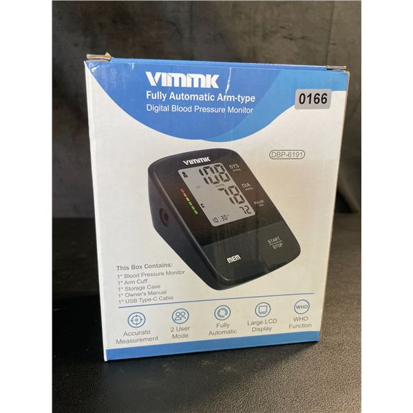 Lot of 1 Vimmk Fully Automatic Arm-Type Digital Blood Pressure Monitor - Brand New!