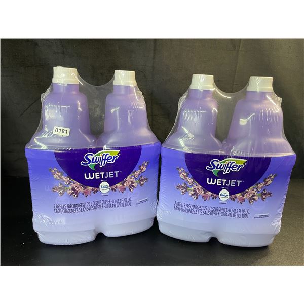 Lot of 2 Swiffer WetJet w/ Febreeze Multi-Purpose Floor Cleaner Refills - 1.25L - 2 Per Pack/4 Total