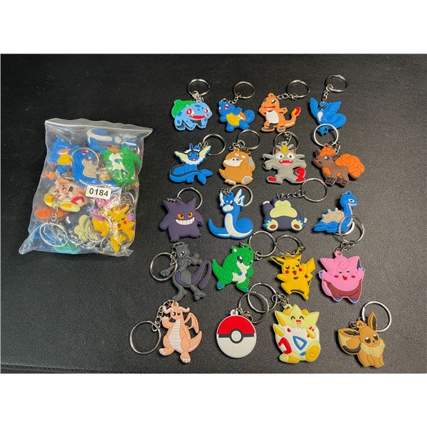 Lot of 2 Multi-Packs of Pokemon Keychains - 20PCS per pack/40 Total - New
