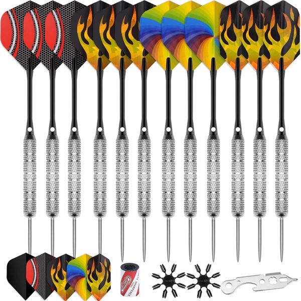 Lot of 2 Boxes of Cyeelife Professional Steel Tip Darts - 12 Darts Per Box - Brand New