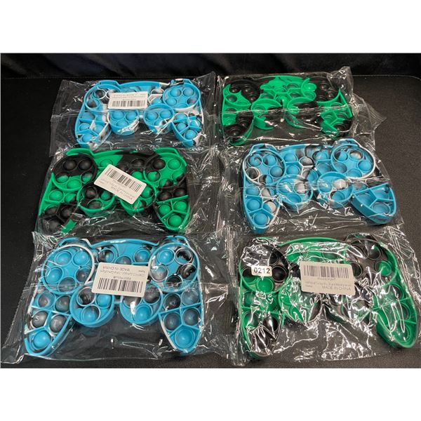 Lot of 6 Sensory Pop-It Fidget Toys for Kids - Gamepad/Controller Design - Brand New!