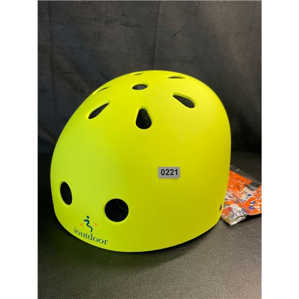 Lot of 1 ioutdoor Kids Bike Helmet/Sport Protective Helmet - Large (22.4"-24") - Brand New! (Neon)