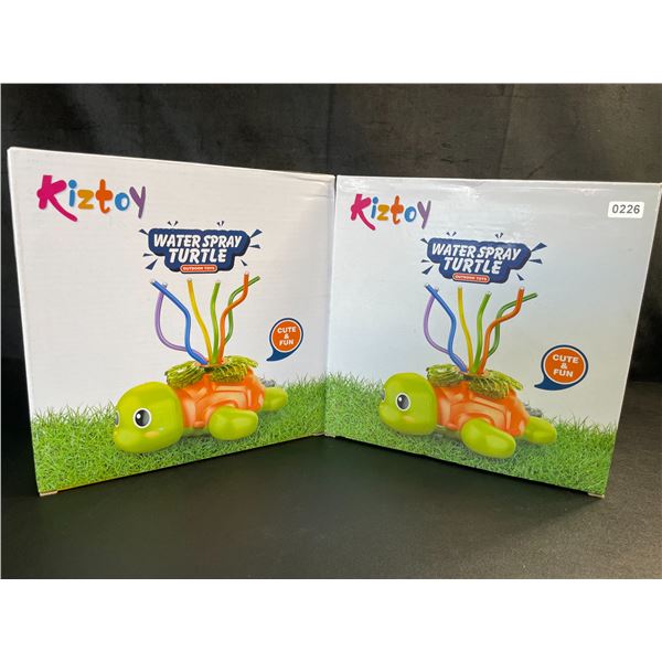 Lot of 2 Water Spray Turtle Outdoor Sprinkler Water Toys - Brand New!