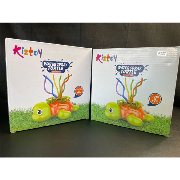 Lot of 2 Water Spray Turtle Outdoor Sprinkler Water Toys - Brand New!
