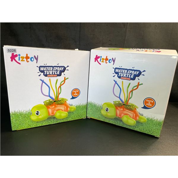 Lot of 2 Water Spray Turtle Outdoor Sprinkler Water Toys - Brand New!