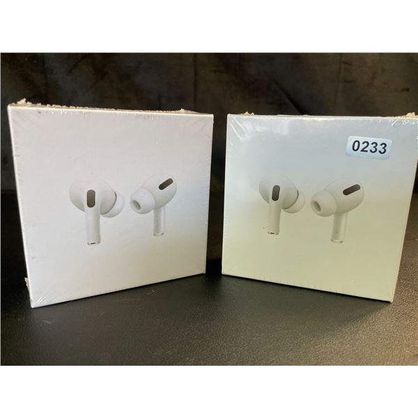 Lot of 2 Airpod-Style True Wireless Earbuds/Headphones with Wireless Charging Cases - Brand New!