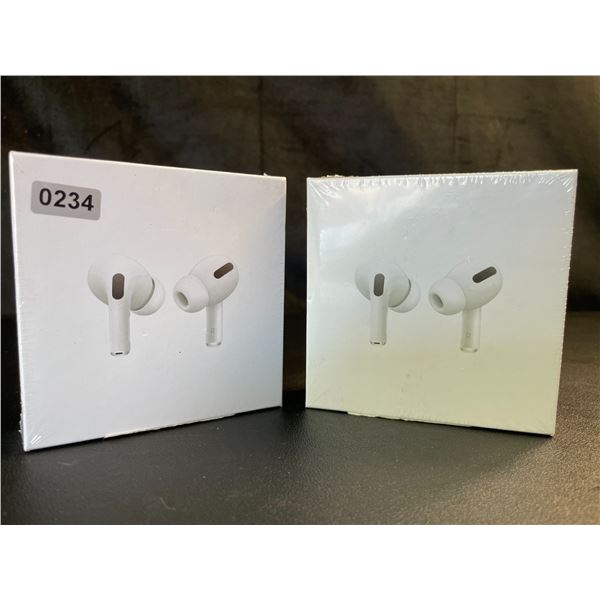 Lot of 2 Airpod-Style True Wireless Earbuds/Headphones with Wireless Charging Cases - Brand New!