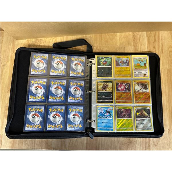 Lot of 1 Leather Gyarados Pokemon Binder with 171 Assorted Pokemon Cards