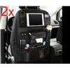 Image 1 : Lot of 2 Car Backseat Organizers/Storage Pouches w/ 4 USB Charging Hubs & Tablet Holder - New