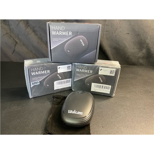 Lot of 3 Wulcea Portable Rechargeable 5000mah Power Banks/Hand Warmers - Brand New!