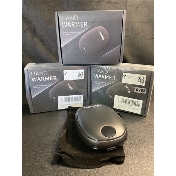 Lot of 3 Wulcea Portable Rechargeable 5000mah Power Banks/Hand Warmers - Brand New!