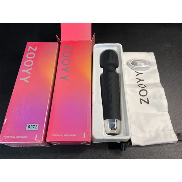 Lot of 2 Zooyy Rechargeable Personal Massagers/Adult Sex Toys for Women - Quiet & Waterpoof - NEW