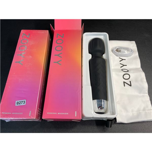 Lot of 2 Zooyy Rechargeable Personal Massagers/Adult Sex Toys for Women - Quiet & Waterpoof - NEW