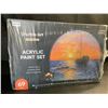 Image 4 : Lot of 1 ShuttleArt Acrylic Paint Set - 69 PCS - Includes Paints, Brushes, Easels, and Canvas - New!