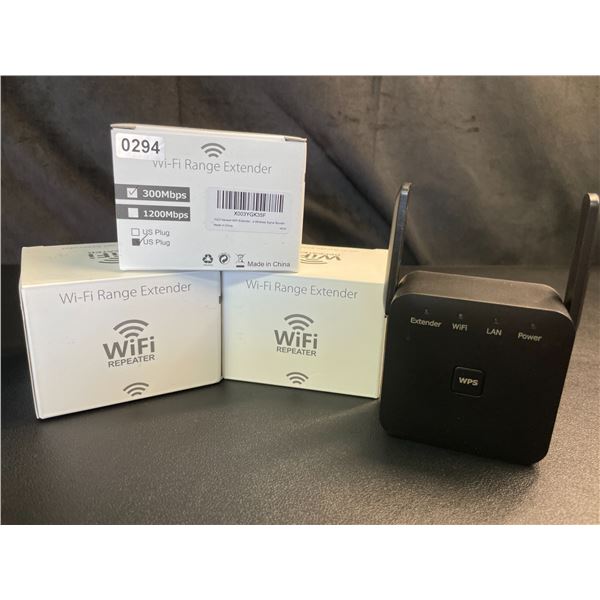 Lot of 3 Wi-Fi Range Extenders - 300Mbps - Wifi Signal Boosters - Brand New!