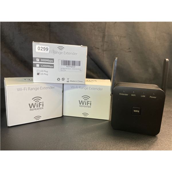 Lot of 3 Wi-Fi Range Extenders - 300Mbps - Wifi Signal Boosters - Brand New!