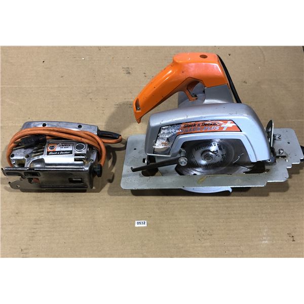 Lot of 1 Black & Decker Jig Saw & Circular Saw - Used - Powers On