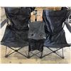 Image 1 : Lot of 1 2-Person Portable/Foldable Camping Chairs - Black - Used - Good Shape
