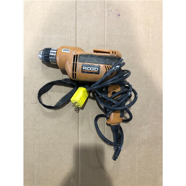Lot of 1 Rigid Corded Power Drill - Used - Powers On/Works