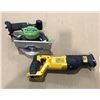 Image 2 : Lot of 2 Power Tools -1x Kawasaki Saw & 1x Dewalt Reciprocating Saw - No Batteries - Used