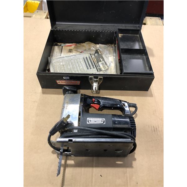 Lot of 1 Craftsman Jig Saw with Storage Box - Used - Powers On/Works