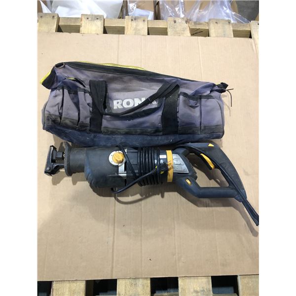 Lot of 1 Rona Brand Reciprocating Saw with Storage Bag - Used - Powers On