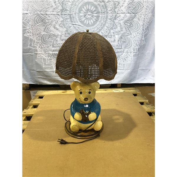 Lot of 1 Teddy Bear Bedside/Table Lamp - Used
