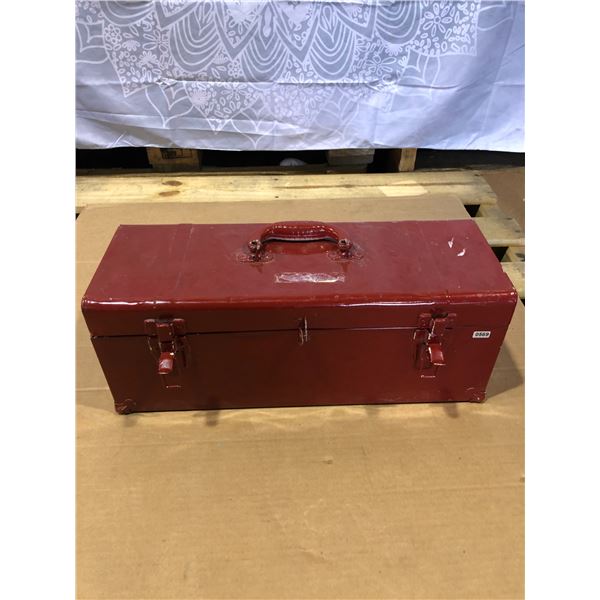 Lot of 1 Toolbox with Miscellaneous Tools - Red - Used