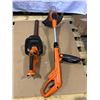 Image 1 : Lot of 2 Black & Decker Power Tools - (Weedwhacker & Hedge Trimmer) Used - (No Batteries)