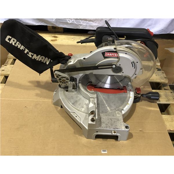 Lot of 1 Craftsman Compound Mitre Saw - Used - Powers On