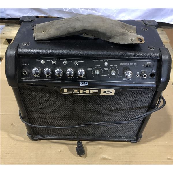 Lot of 1 Line 6 Spider IV 15W Guitar Amplifier - Used - Works/Powers On