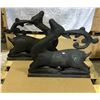 Image 1 : Lot of 2 Deer Design Decorative Garden Pieces - Used
