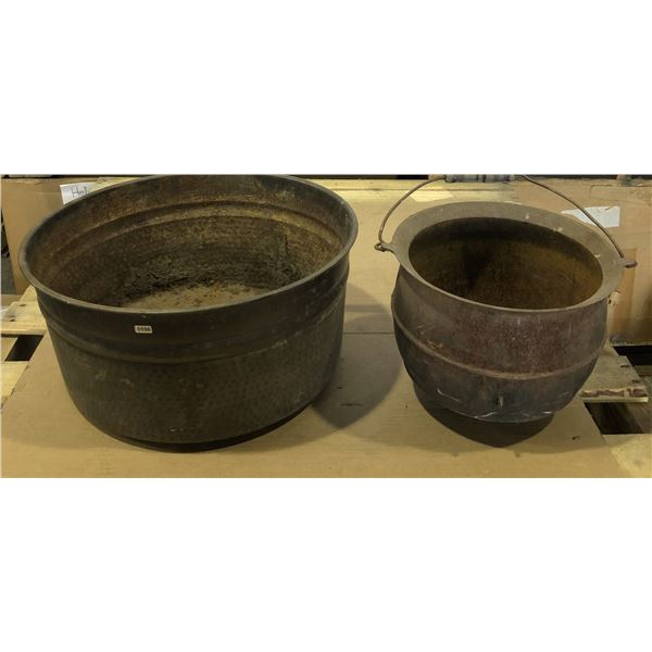 Lot of 2 Heavy-Duty/Large Garden Planter Pots - Used